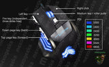 Mouse óptico Gamer con cable 6800 DPI 7 botones, Ergonómico, Iluminación en 7 Colores, Plug and Play